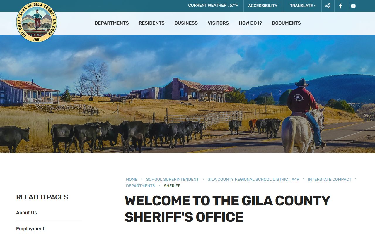 Gila County Sheriff's Office main website