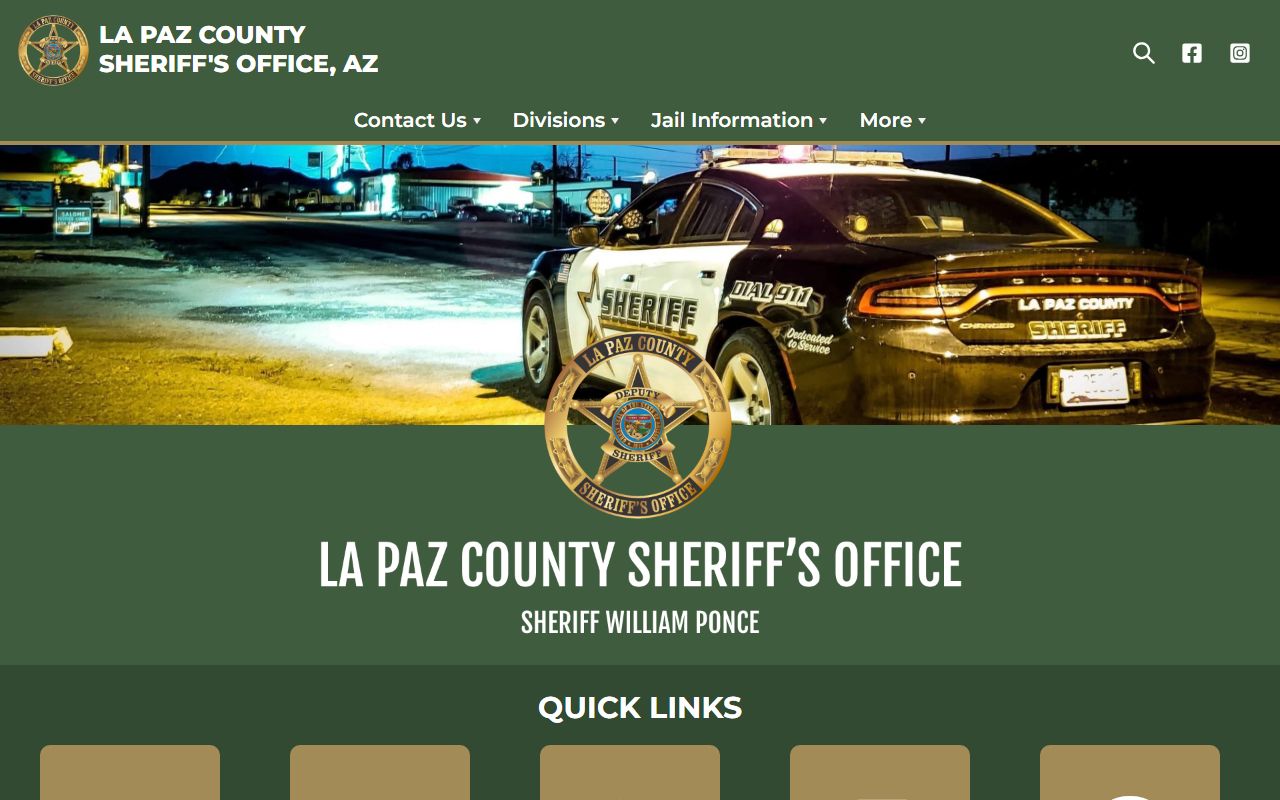 La Paz County Sheriff's Office main website