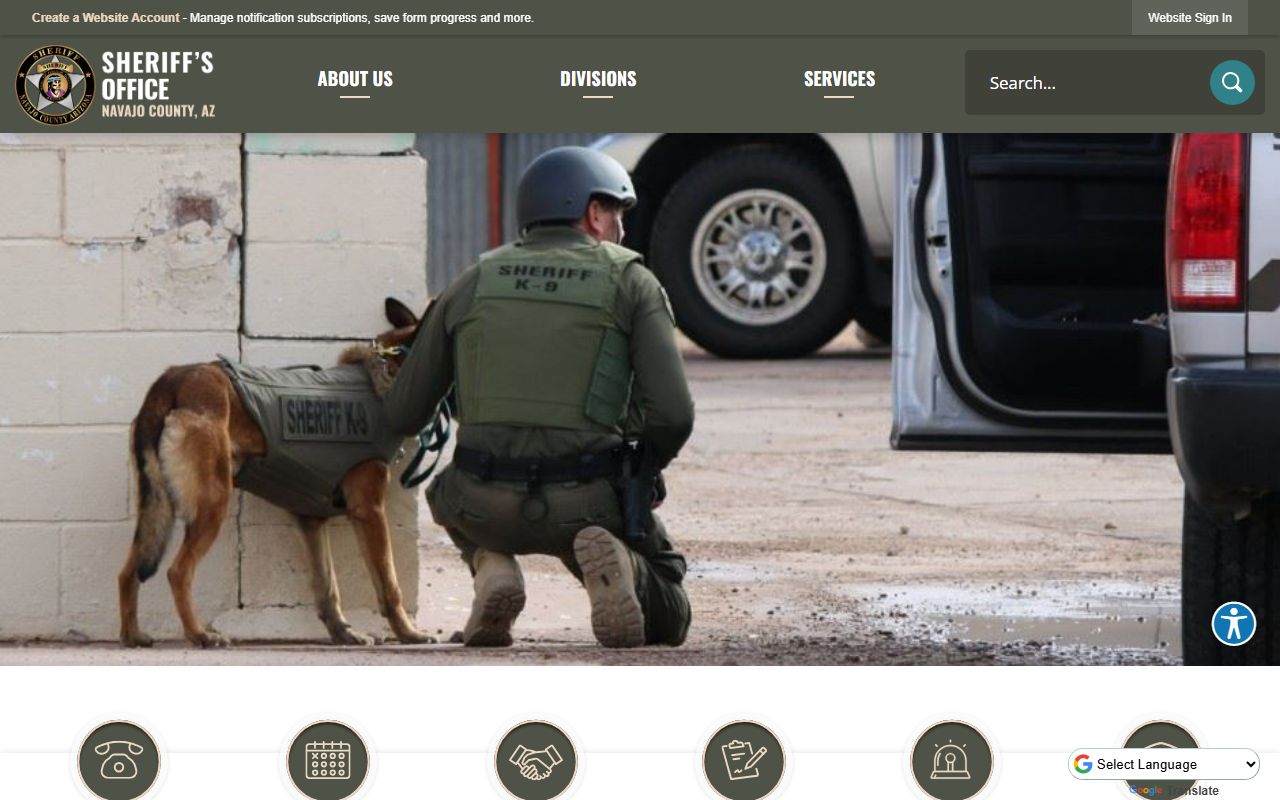Navajo County Sheriff's Office main website
